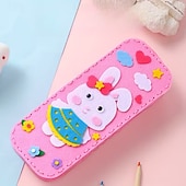 economico Regali-Confezione da 6 astucci per matite fai da te fatti a mano con personaggi dei cartoni animati per bambini, kit di cucito per astucci in feltro con dinosauri, unicorni e sirene, arte per bambini