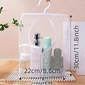 abordables Almacenamiento y organización-2 bolsas de almacenamiento colgantes de malla para estante de baño, organizador colgante multifuncional transpirable, cesta de almacenamiento de pared para ducha, cocina, lavadero, cosméticos y
