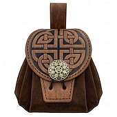 cheap Accessories and More-Retro Vintage Medieval Renaissance Waist Bag Viking Celtic Knight Ranger Shieldmaiden Fancy Dress Celtic Viking Fantasy Halloween Carnival Masquerade Renaissance Fair LARP Adults' More Accessories