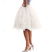 abordables jupon-Jupe à cerceaux Tutu Sous jupe Années 1950 Rétro Vintage Princesse Adulte Femmes Bal de promo Tenue de soirée Cocktail Se déguiser