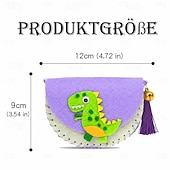  Kit per realizzare borsette in feltro fai da te (confezione da 4/6/9 pezzi), portamonete a forma di animale fatto a mano con nappe e campanellini, kit per cucire dinosauro, unicorno, leone, volpe, farfalla, attività artistica educativa, bomboniere per fes