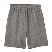 baratos Feriado-Homens Calção Shorts de linho Shorts de verão Shorts de praia Com Cordão Bolsos Cintura elástica Tecido Conforto Respirável Curto Praia Férias Feriado Havaiana Boho Azul Preto