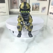 זול Esculturas-Tactical Mini Soldier Figurine, Resin Night Vision Special Forces Statue, Military Commando Resin Figure with Rifle, Desktop Collectible Ornament for Office Desk, Shelf, Home Decor Gift