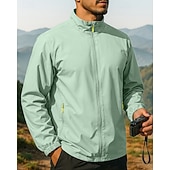 billige Vanntette jakker-Herre Vindtett jakke Softshell jakke Turjakke Utendørs Vanntett Vindtett Turantrekk Turklær Vår Høst Topper Camping / fotturer / grotting Løp Svart Hvit Gul