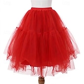 abordables jupon-Jupe à cerceaux Tutu Sous jupe Années 1950 Rétro Vintage Princesse Adulte Femmes Bal de promo Tenue de soirée Cocktail Se déguiser