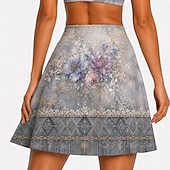 cheap Women's Pants, Shorts &amp; Skirts-Women's Patchwork Cycling Skort Skirt Bike Skirt Slim Fit Sports Sunscreen UV Resistant 3D Pad Fast Dry Dark Gray Clothing Apparel Bike Wear