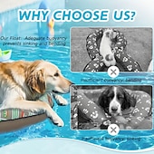 abordables Juguetes de verano-Flotador inflable para perros grandes, apto para mascotas que pesen entre 65 y 180 libras, diseñado para usar en piscinas, sin batería.