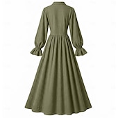  Medievale Rinascimento Vestito Lunghe Pirata Vichingo Costume Per donna Costumi da pirata Fantasia Halloween Carnevale Performance LARP Fiera Rinascimentale Adulti Vestito