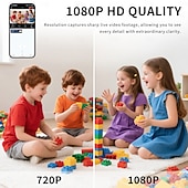 voordelige IP-netwerkcamera's voor binnen-1080p mini beveiligingscamera wifi draadloze binnencamera voor thuis, huisdieren en baby's met app voor weergave op afstand, nachtzicht, bewegingsdetectie, kleine nanny bewakingscamera, kleine
