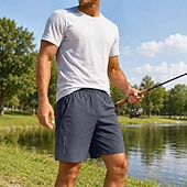 abordables Bermudas estilo casual-Hombre Activo Pantalón corto Pantalones cortos casuales Pantalón corto deportivo Bolsillo Cintura elástica Puro Plano Un Color Secado rápido Deportes Sobre la Rodilla Exterior Entrenamiento Deportes