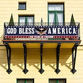 billige Hageflagg-250-årsjubileum USA-flagg Gud velsigne Amerika-banner 4. juli-dekorasjoner stort 250-årsjubileumsbanner for utendørs, innendørs, hage, veranda, plen