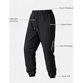 voordelige casual broek-Voor heren Joggingbroeken Broek Vrijetijdsbroek Sneldrogende broek Koelbroek Zak met rits Elastisch manchet Effen Lichtgewicht Ademend Volledige lengte Casual Dagelijks Buiten Modieus Streetwear
