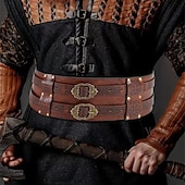 economico Accessori e altro-Retrò Vintage Medievale Rinascimento Cintura in Vita Guerriero Vichingo Ranger Costume Per uomo Vichingo Halloween Carnevale Fiera Rinascimentale LARP Adulti Cintura