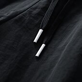 cheap Classic-Men's Lightweight Cargo Shorts Comfort Waist Tactical Cargo Shorts Casual Shorts Drawstring Pocket Elastic Waist Plain Quick Dry Knee Length Outdoor Streetwear Daily Wear Fashion Streetwear Black