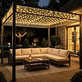 abordables Projecteurs haute tension à brancher-Guirlande lumineuse LED en filet, décoration extérieure en filet, guirlande lumineuse multicolore LED étanche pour buissons, arbustes, haies, arbres et pelouse