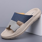 billiga Inneskor och flip-flops till herrar-herrsandaler med öppen tå, justerbara sommarskor med rem, bekväma lättviktssandaler för stranden, resorten och vardagsbruk