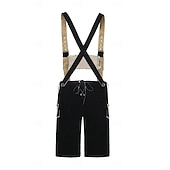 cheap Lederhosen Set-Oktoberfest Bundhosen Shorts Lederhosen Above Knee Embroidered German Alpine Heritage Wiesn Men's Carnival Beer Festival Traditional Style Cloth