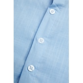 cheap Vacation-Men Shirt Linen Shirt Summer Shirt Beach Wear Button Up Shirt Plain Casual Daily White Pink Light Blue Sleeveless Collar Summer Spring Clothing Apparel