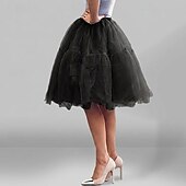 abordables jupon-Jupe à cerceaux Tutu Sous jupe Années 1950 Rétro Vintage Princesse Adulte Femmes Bal de promo Tenue de soirée Cocktail Se déguiser