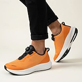 cheap Men's Running Shoes-Men's Sporty Casual Daily Tissage Volant Comfortable Slip Resistant Flexible Buckle Dark Grey Black Yellow Summer Spring All Seasons