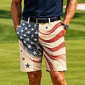 voordelige Patriottische 250 Shorts-4 juli 2026 250e Voor heren Ster Amerikaanse Amerikaanse vlag Adelaar korte broek Casual korte broek Golfshorts Medium Taille Zakelijk informeel Werk Golf Festival Platte shorts met 4 zakken Ontwerper