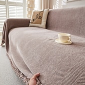 cheap Sofa Cover-Sofa Cover Blanket One Piece Couch Cover Anti Cat Scratch Herringbone Sofa Slipcover Full Coverage Furniture Protector Washable Sofa Throw for Living Room