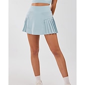 preiswerte Damenröcke &amp; Skorts-Damen Einfarbig Lässiger Rock Tennis-Skort Tennisröcke mit Shorts Tasche Schnelltrocknend Atmungsaktiv Laufen Fitness Yoga Rock Laufrock Weiß Schwarz Blau Tennisbekleidung