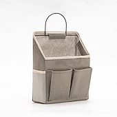 abordables Rangement et organisation-Lot de 1 ou 2 sacs de rangement suspendus en tissu, organisateur mural avec poches, pochette de rangement à suspendre à la porte, organisateur mural pour chambre d'étudiant, sac de rangement en tissu