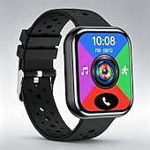 voordelige Smartwatches-Smartwatch voor mannen en vrouwen, 1,81 inch HD touchscreen fitness tracker met hartslag- en slaapmonitor, Bluetooth-belfunctie, ademende geperforeerde sportband, IP68 waterdicht.