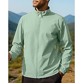 billige Vanntette jakker-Herre Vindtett jakke Softshell jakke Turjakke Utendørs Vanntett Vindtett Turantrekk Turklær Vår Høst Topper Camping / fotturer / grotting Løp Svart Hvit Gul