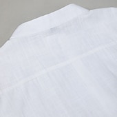 cheap Classic-Men Shirt Linen Shirt Summer Shirt Band Collar Shirt Button Up Shirt Plain Casual Daily Black+White+Gray Black+Blue+Gray White+Gray+Blue Orange+Gray+Black Short Sleeve Stand Collar Summer Clothing