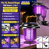 cheap Decorative Lights-Solar Bug Zapper Outdoor, Solar Mosquito Zapper, Rechargeable Battery, Waterproof Electric Fly Zapper for Patio, Backyard, Garden, Camping