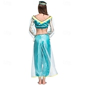  Costume Cosplay Costume di danza del ventre Principessa Jasmine Costume Sexy Adulti Per donna Carnevale martedì grasso Carnevale Feste Vestirsi