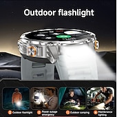 billige Smartklokker-AK102 Smartklokke 1.7 tommers Bluetooth-anrops-smartklokke Skritteller Samtalepåminnelse Fitnessporing Kompatibel med Android iOS Herre GPS Lang ventetid Håndfri bruk IP68 50mm urkasse