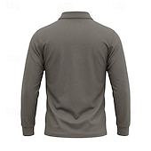 economico Camicia da uomo-Per uomo Tinta unita Maglietta sportiva Polo da golf Maglia da tennis Maglietta da tennis Manica Lunga Tasca Bottoni Leggero Elastico Traspirante Tennis Golf Corsa Colletto a Camicia Top Bianco Cachi