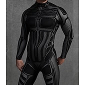 お買い得  男性用コスチューム-カーニバルコスチューム フルボディスーツ 柄全身タイツ コスプレ衣装 ボディスーツ プリント セクシーコスチューム ハロウィーン 男性用 女性用 男の子 コスチューム のために パーティー 性能 マスカレード 子供用 成人