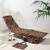 baratos conjuntos de toalhas de praia-Capa de toalha para cadeira de praia estampada, capa de toalha macia e absorvente para espreguiçadeira de piscina com bolsa de armazenamento para praia, piscina, pátio, férias e viagens.