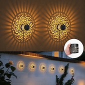 voordelige Wandverlichting buiten-1/2 stuks waterdichte IP65 zonne-omheiningsverlichting voor buiten, wandverlichting, led-tuinverlichting met open ontwerp