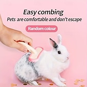 abordables Cuidado del cabello-3 peines de silicona para conejos, peines para mascotas pequeñas, peines para pelo de gato, cepillos para pelo de cobaya, herramienta de limpieza y cuidado del pelo, recortador de belleza, peine para
