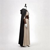 baratos Capa &amp; Capa-Medieval Renascentista manto manto com capuz Viking Elfo Fantasia Mulheres Dia Das Bruxas Carnaval Espetáculo LARP Ren Faire Adulto Capa