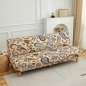 baratos Sofa Cover-Printed Futon Cover Stretch Sofa Bed Slipcovers Full Twin Queen Size Armless Couch Loveseat Protector Covers with Elastic Bottom for Living Room Bedroom Furniture