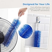 cheap Cleaning Supplies-4 Pcs Bendable Microfiber Head, Reusable Dust Remover, Fan Cleaning Brush, Washable Microfiber Duster for Electric Fans, Air Conditioning, Car Vents, Blinds, Curtains