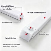 halpa sensori yövalot-6 kpl magneettinen älykäs liiketunnistin USB-ladattava kaappivalaisin, 3 väriä himmennettävä, 3 valaistustilaa, LED-nauhavalot sisätiloihin, makuuhuoneeseen, eteiseen, kylpyhuoneeseen, kaappeihin,