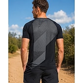お買い得  ランニングTシャツとタンクトップ-男性用 ソリッド ランニングＴシャツ コンプレッション・シャツ アスレチックシャツ スポーツトップ 夏 春 半袖 速乾性 ライトウェイト 吸汗性 高通気性 ジムトレーニング ランニング ウォーキング ジョギング フィットネス ホワイト ブラック グレー スポーツウェア アクティブウェア