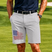 4th of July 2026 250th Men's Star American US Flag Bermuda Shorts Casual Shorts Golf Shorts Mid Waist Business Casual Work Golf Festival Flat Front Shorts with 4 Pockets Designer Clothing Apparel