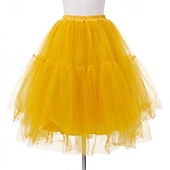 abordables jupon-Jupe à cerceaux Tutu Sous jupe Années 1950 Rétro Vintage Princesse Adulte Femmes Bal de promo Tenue de soirée Cocktail Se déguiser