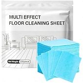 cheap Household Appliances-100 Pieces Multi-Effect Floor Cleaning Sheets, Dissolvable Concentrated Mopping Slices for Deep Cleaning, Quick Drying &amp; Streak-Free Floor Cleaner for Hardwood, Tile, Marble, Laminate