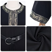 cheap Tops-Set Retro Vintage Medieval Renaissance Waist Belt Tunic with Accessories Short Sleeves Pirate Viking Fancy Dress Men's Viking Halloween Carnival Renaissance Fair LARP Adults Belt T-shirt