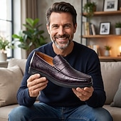 cheap Loafers-Men's Vintage Penny Loafers, Slip-On Business Casual Dress Shoes, Classic Comfort Shoes for Music Festival, Parties, Office, Daily Wear