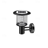 abordables Lampe anti-insectes-Piège à moustiques solaire d'extérieur en acier inoxydable, résistant aux insectes volants et étanche, idéal pour la terrasse, le jardin ou la cour.